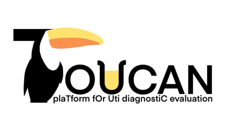 Image of a toucan with text reading: TOUCAN: Platform for UTI Diagnostic Evaluation